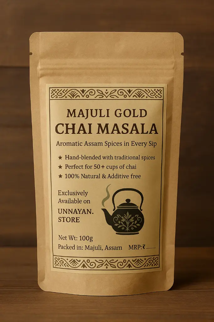 Majuli Gold Chai Masala Packaging.webp