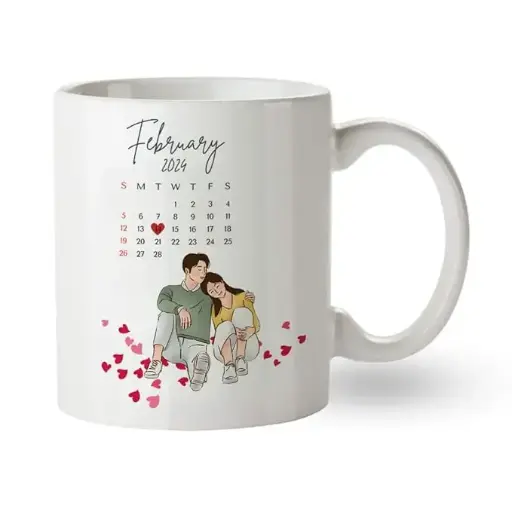 Ceramic Coffee Mug Beautiful Design Printed Mugs for Husband Wife Girlfriend Boyfriend Girls Boys Valentines Birthday Anniversary Gift
